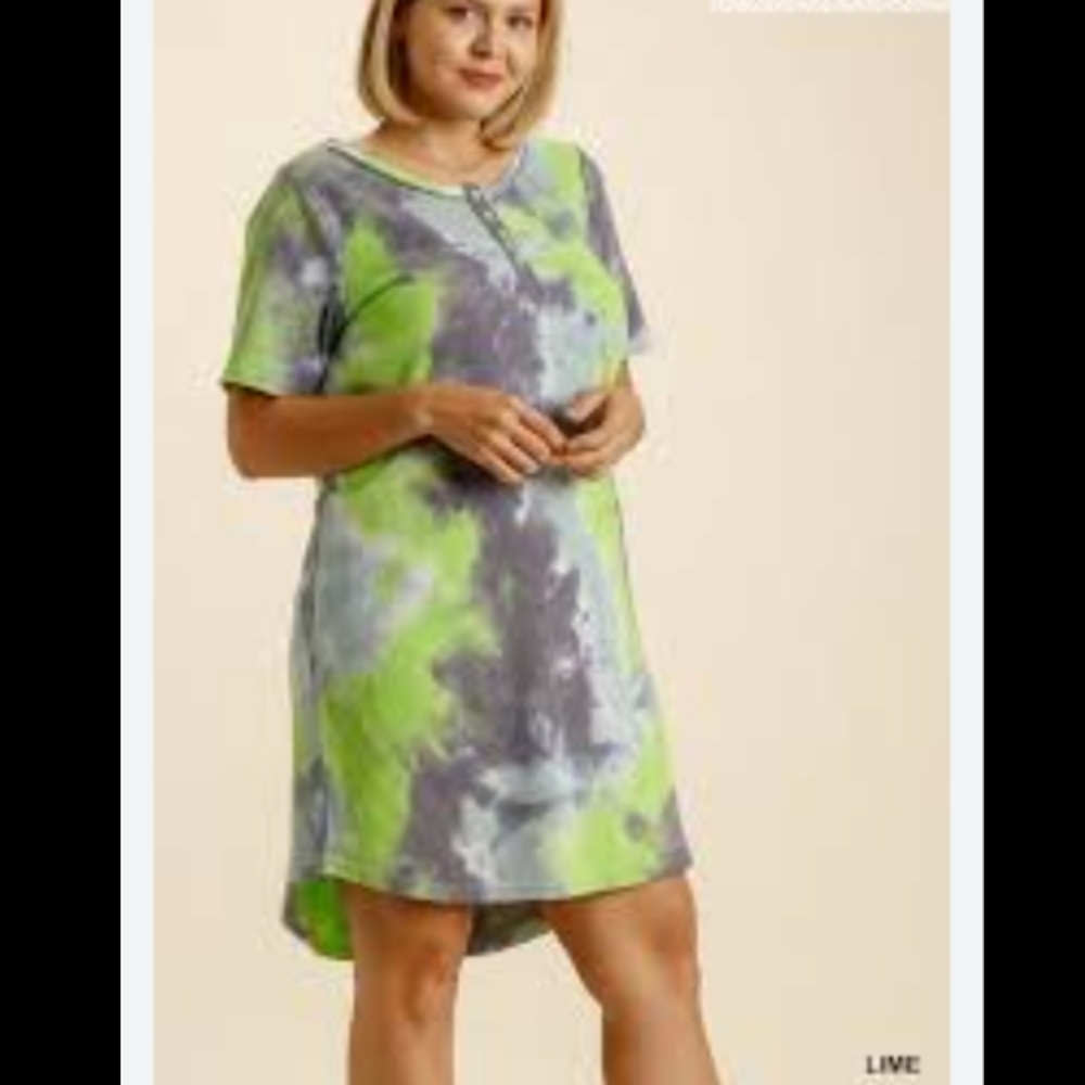Umgee tie-dye midi dress